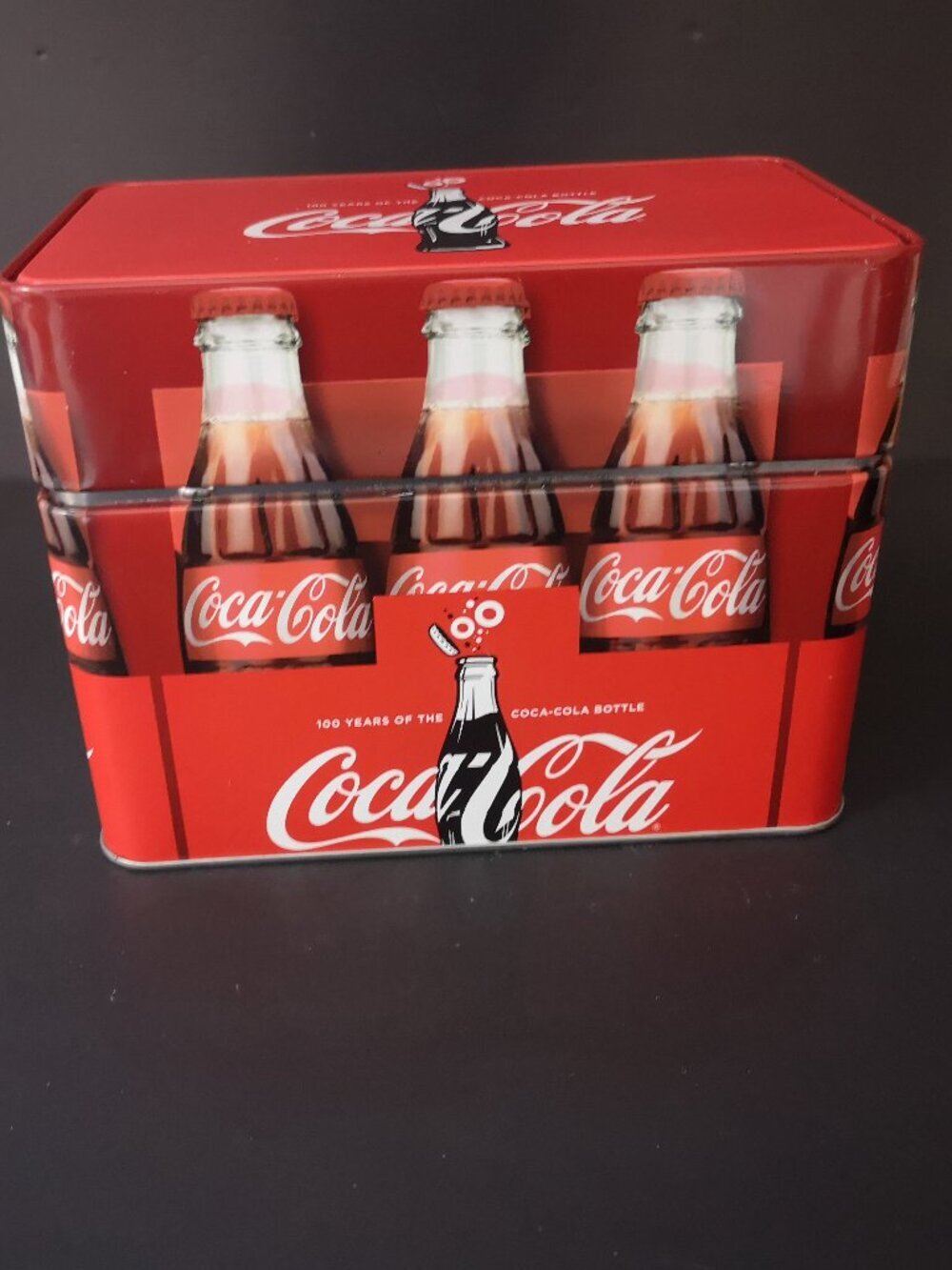 Coca-Cola Recipe Card Collection Metal Tin w/ Recipe Cards & Dividers